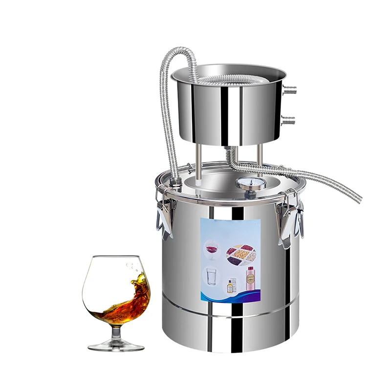 Stainless Steel Moonshine Still 10L Water Alcohol Distiller Brewing Equipment Home Brew Water Brandy Wine Making Kit