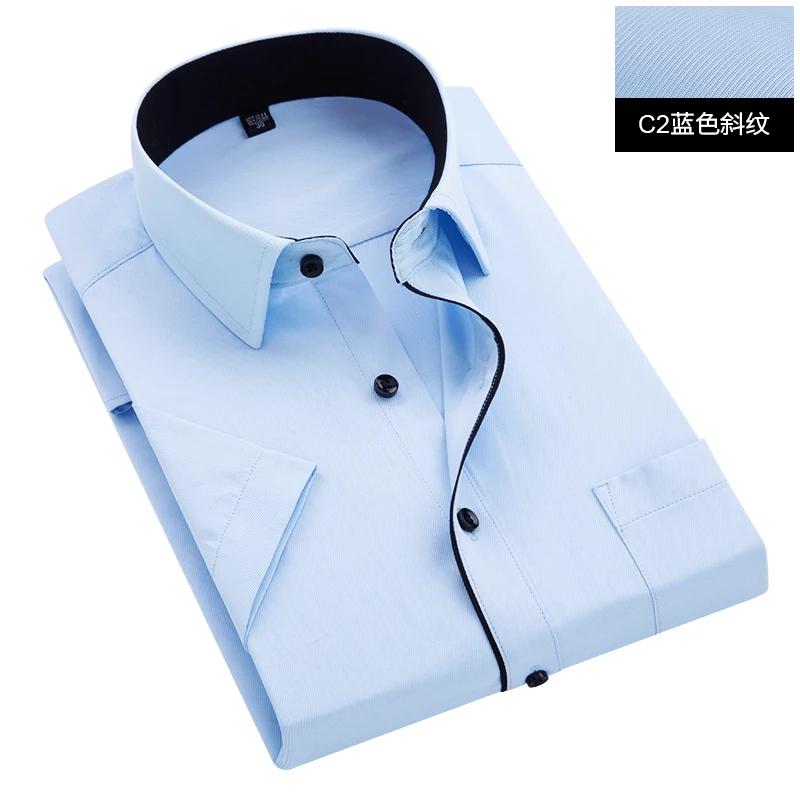 Plus Size 10XL 12XL 11XL 170kg Men Shirts and Blouses Short Sleeve with Pockets Business formal oversized office wedding Shirt