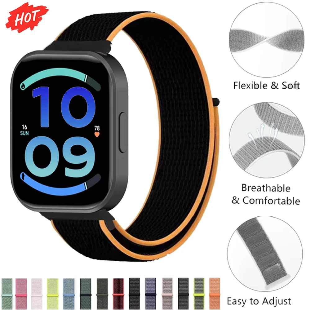 Original Braided Nylon Strap for Redmi Watch 4-5-6/Xiaomi Band 10/9/8 Pro Fashion Fabric Loop Band for Redmi watch 6 Active/Lite