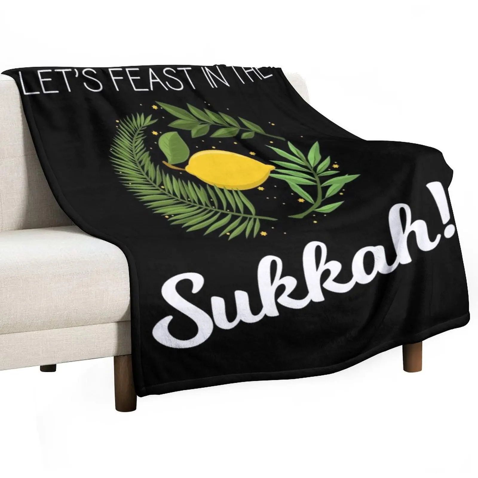 

In The Sukkah Sukkot Feast Of Tabernacles graphic Throw Blanket Shaggy for winter Custom Blankets