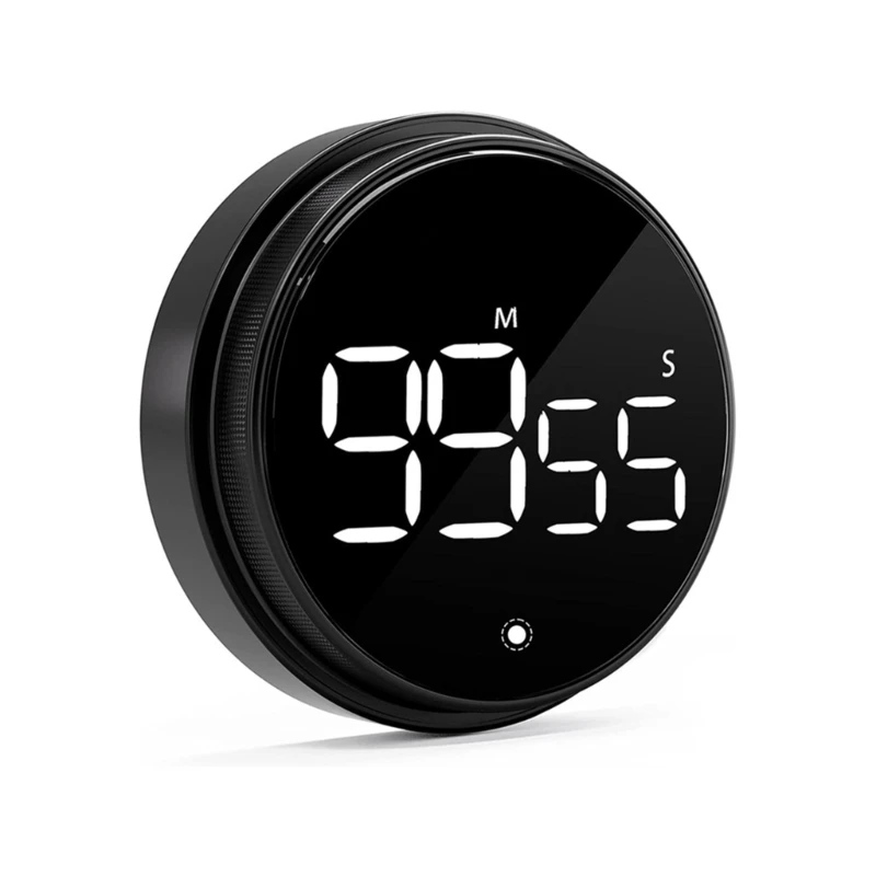 Digital Timer with Large LED Display Kitchen Rotary Timer Digital Visual Timer for Cooking,Studying, Exercising