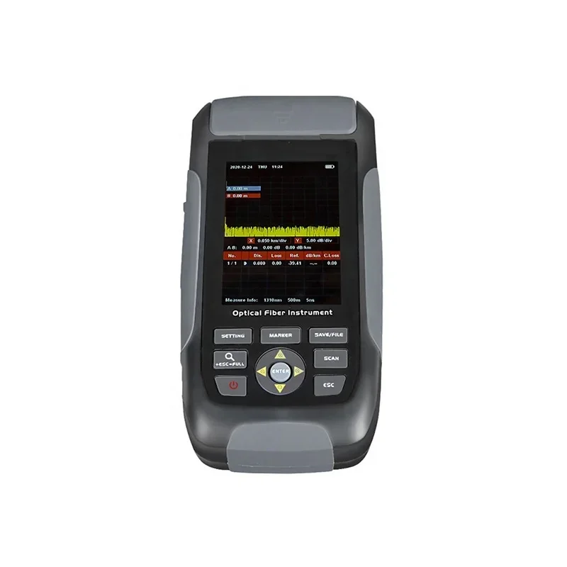 2025Hot sale handheld mini OTDR machine with 3.2 inches LCD display screen support VFL fiber optic network communication test eq
