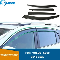 Side Window Deflector For Volvo XC90 2015 2016 2017 2018 2019 2020 Window Visor Car Rain Shield Deflector Awning Trim Cover SUNZ