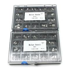 80 Pcs/Box Stainless Steel Dental Orthodontic Bands with Buccal Tube First Molar Roth/MBT 022