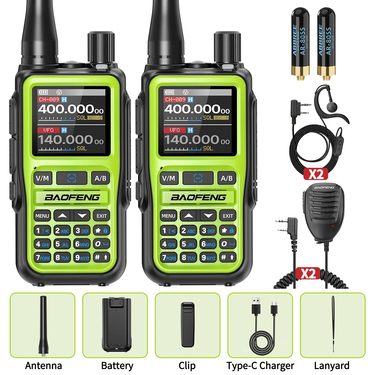 BAOFENG UV-5R Mini Walkie Talkie Multi Band Bluetooth Programmering Draadloze Kopieerfrequentie 999CH Type-C Lange afstand Tweerichtingsradio