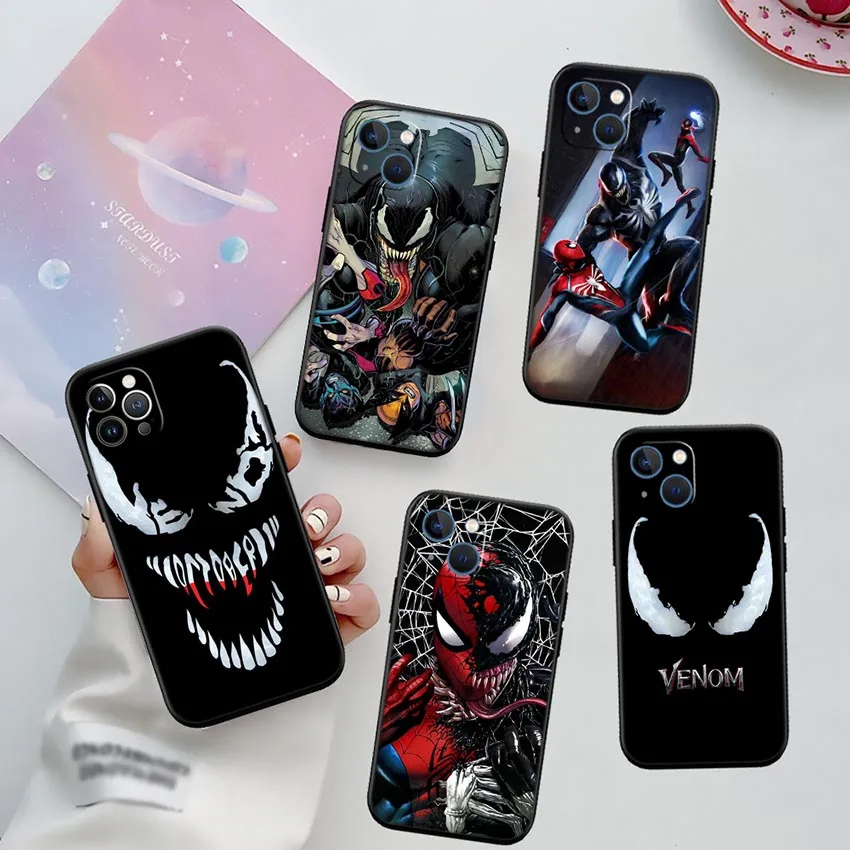 Marvel Venom Phone Case for Samsung Galaxy Note 8 9 10 20 Ultra Lite Plus A03 A11 M21 J5 J6 J7 J8 Prime Core Pro Quantum 2