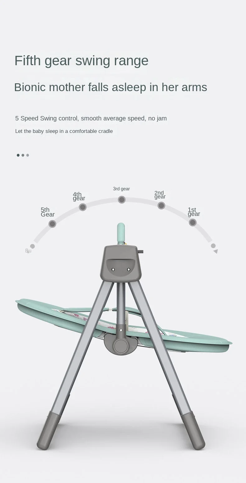 เก้าอี้โยกเด็ก Baby Swing แบบพกพาไฟฟ้าทารกแรกเกิด Cradle รีโมทคอนโทรลเพลงพับ Sleep Baby Cradle พร้อมมุ้งกันยุง