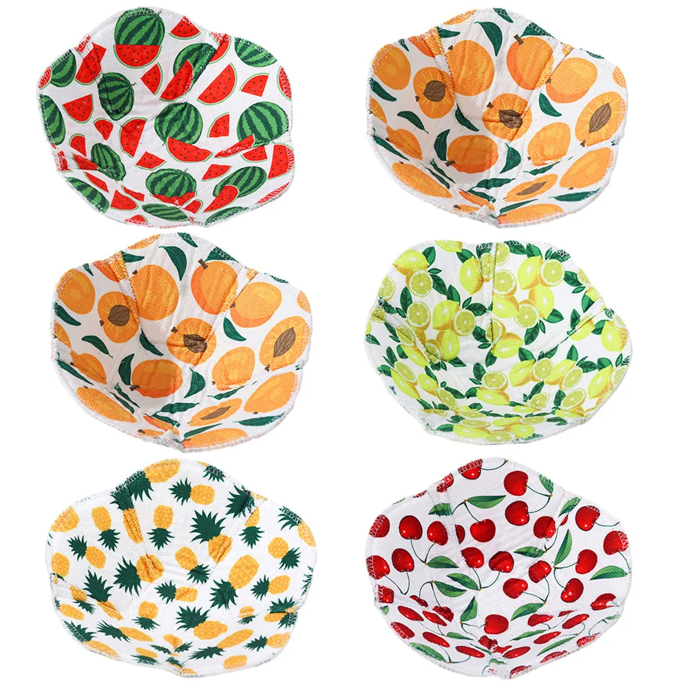 

6 Pcs Microwave Bowl Holder Wraps Plate Hugger Dish Rack Sleeves Bowls Polyester Cotton Holders For Kitchen Mats Pads