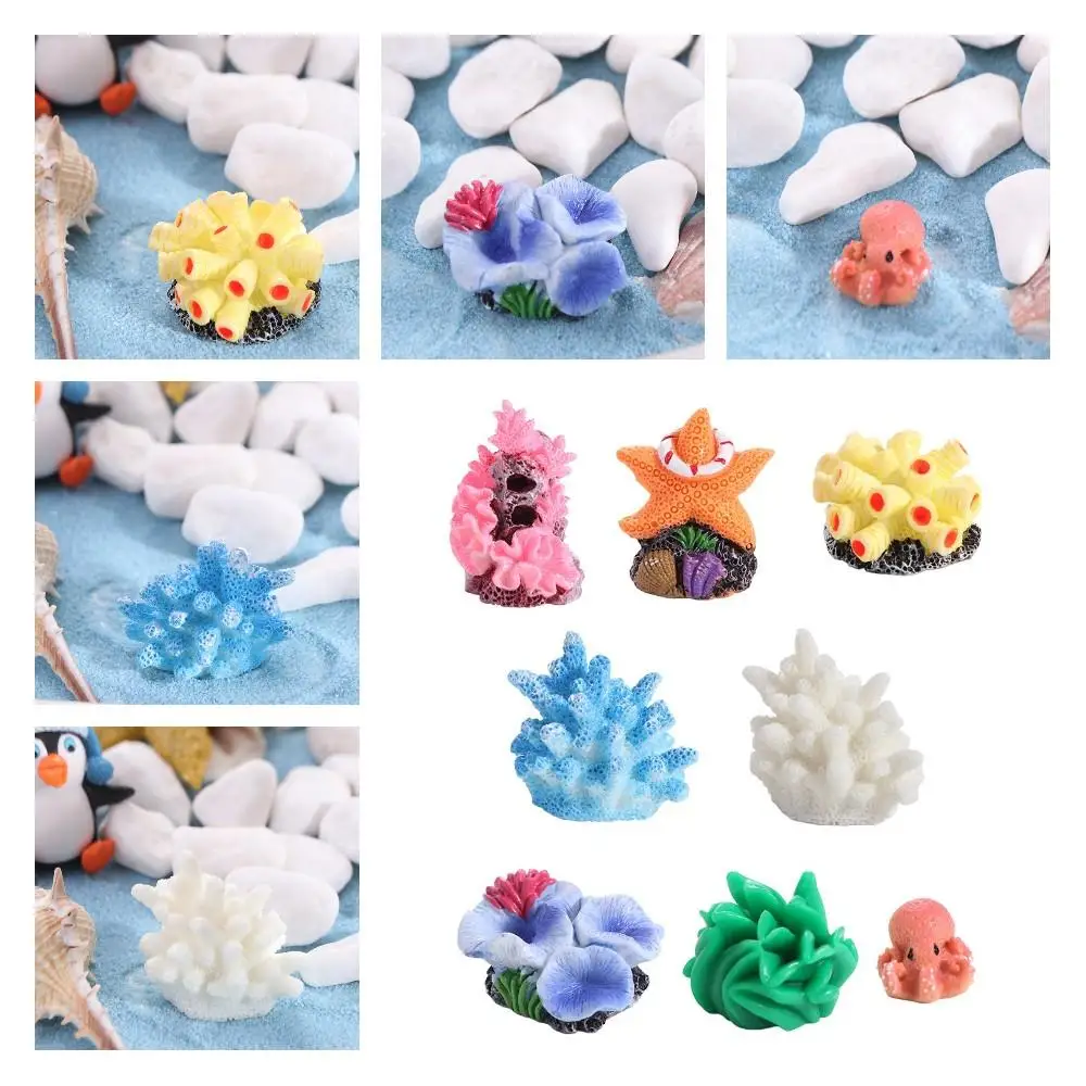 Doll Houses Simulation Coral Aquarium Mini Dollhouses Artificial Coral Resin Ornaments Cute Simulation