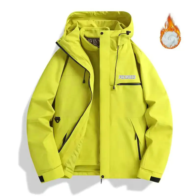 

FOXMAUCB Men's Waterproof Hiking 3IN1 Jackets Women Antifouling Windproof Running Fishing Hunting Trekking Fleece Jackets Unisex