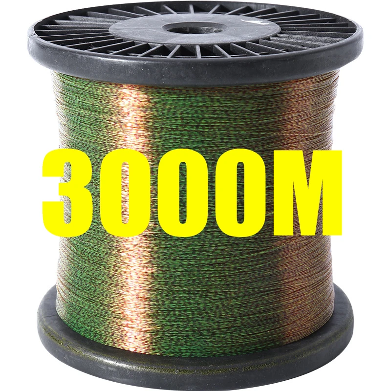 3000m Invisible Fishing Line 3D Spoted Bionic Fluorocarbon Coated Monofilament Nylon Line Speckle Carp Algae Fishing Pesca