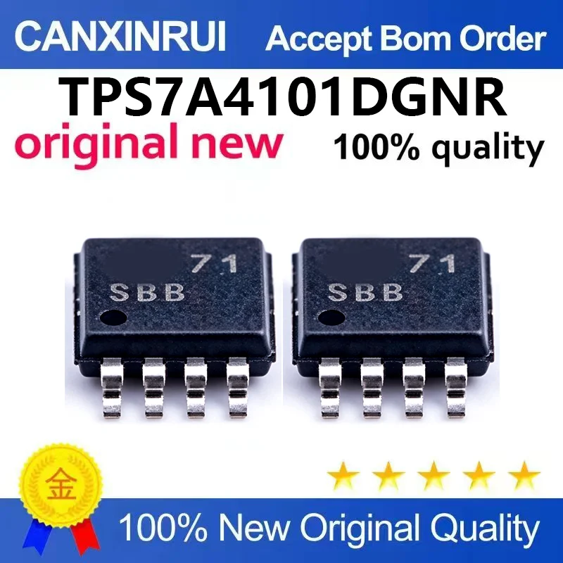 （5pcs-100pcs)Original TPS7A4101DGNR HVSSOP-8 with enable function for 50mA 50V low voltage