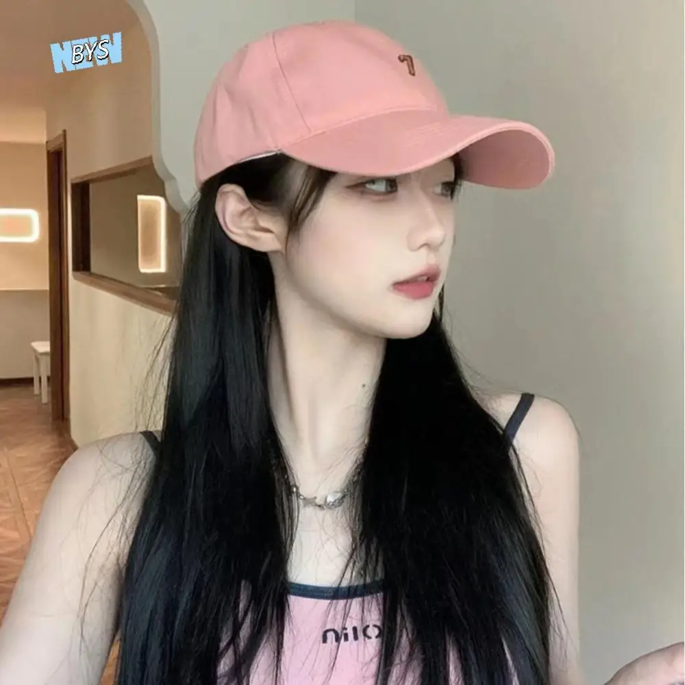 

Casual Korean Style Baseball Cap Cotton Sunscreen Embroidered 7 Cap Soft Sunshade Cotton Peaked Hat Outdoor