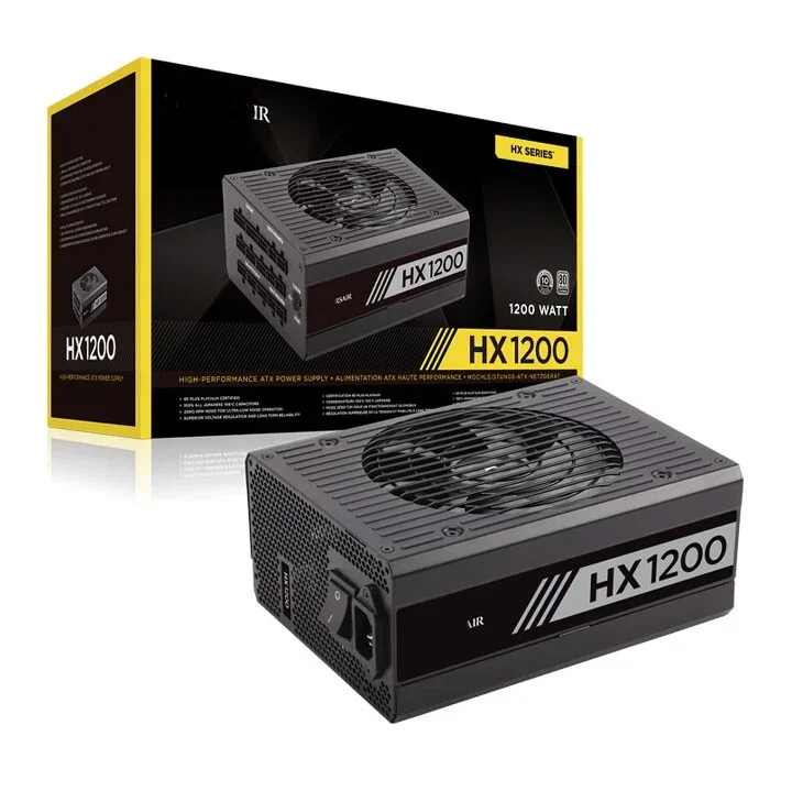 

USCors PSU 850W 1000W 1200W PSU HX HX1200 HX1000 HX850 Platinum Computer Full Module Power Supply Unite