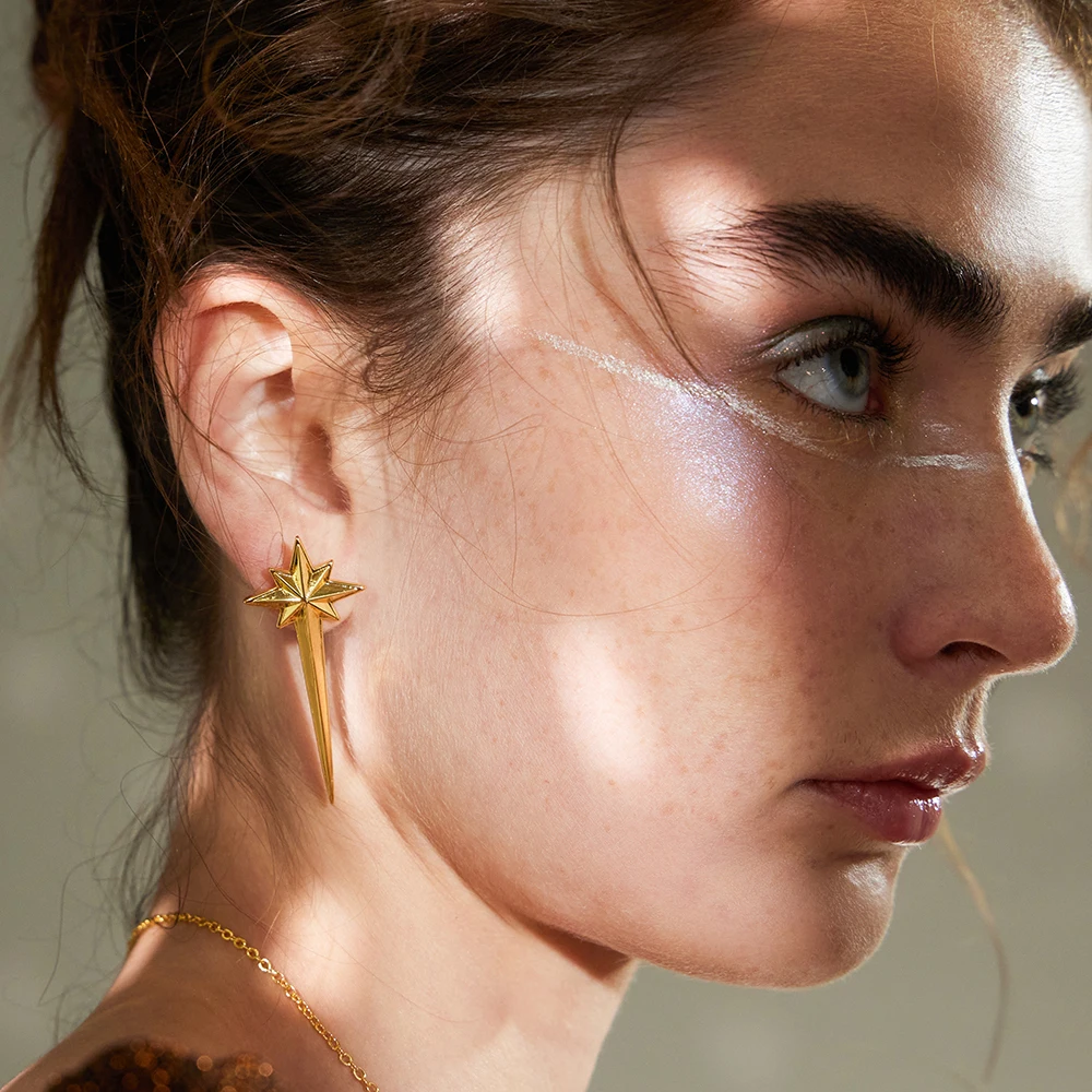 

ENFASHION 2023 New Pendientes Octagon Drop Earrings For Women Trendy Gold Color Earrings Fashion Jewelry Dropshipping E221482