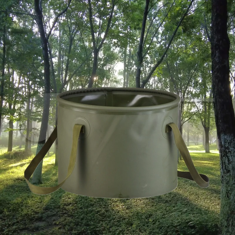 

Travel folding bucket, camping picnic fishing bucket, live fish outdoor portable multi-functional foot soaking bucket