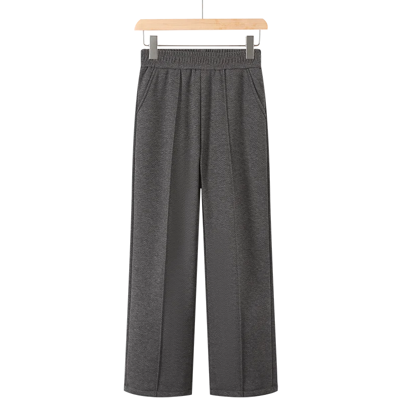 

Свободные повседневные брюки с высокой талией для женщин среднего возраста, весенне-осенние широкие длинные брюки, модные женские брюки