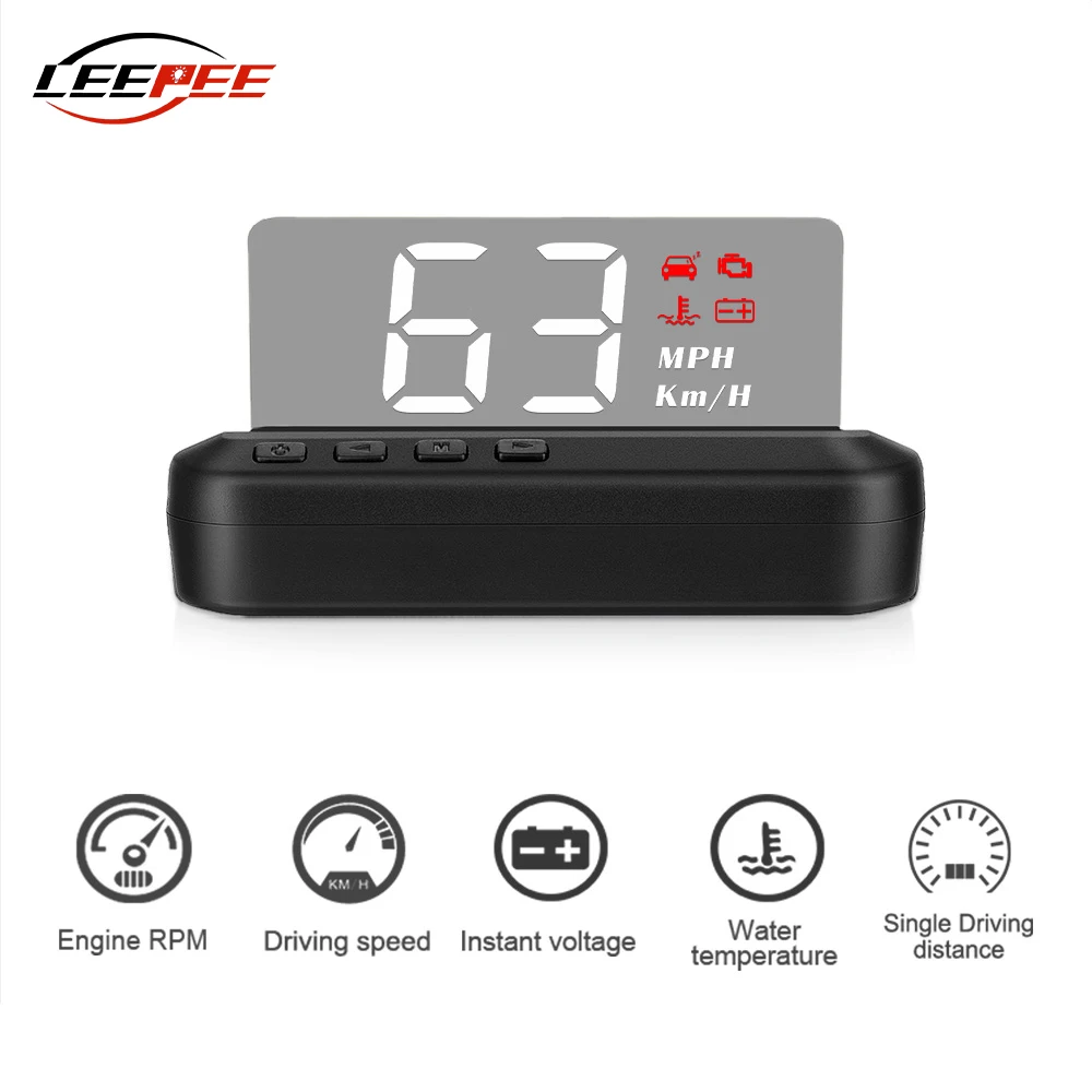 

C100 Car OBD2 HUD Head Up Display Digital On Board Computer EUOBD Monitor Windscreen Projector Automobile Accessories Electronic