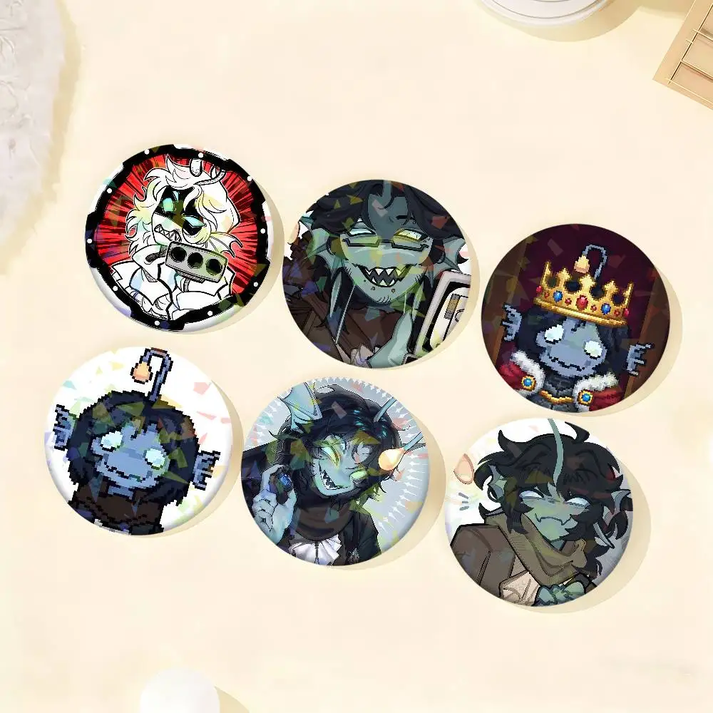 P-Pressure Sebastian Solace Game Abzeichen-Set, Glasglanz-Anstecknadel, Rucksack-Kostüm-Geschenk, Dekoration, Geburtstag, Emaille-Pin, Taschenbrosche