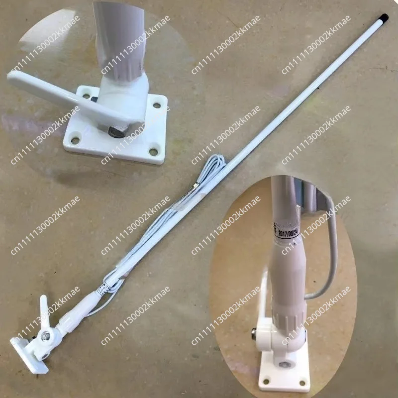 Ship fiberglass antenna with 156-163MHz and 156M VHF clamp with 4.5-meter wire