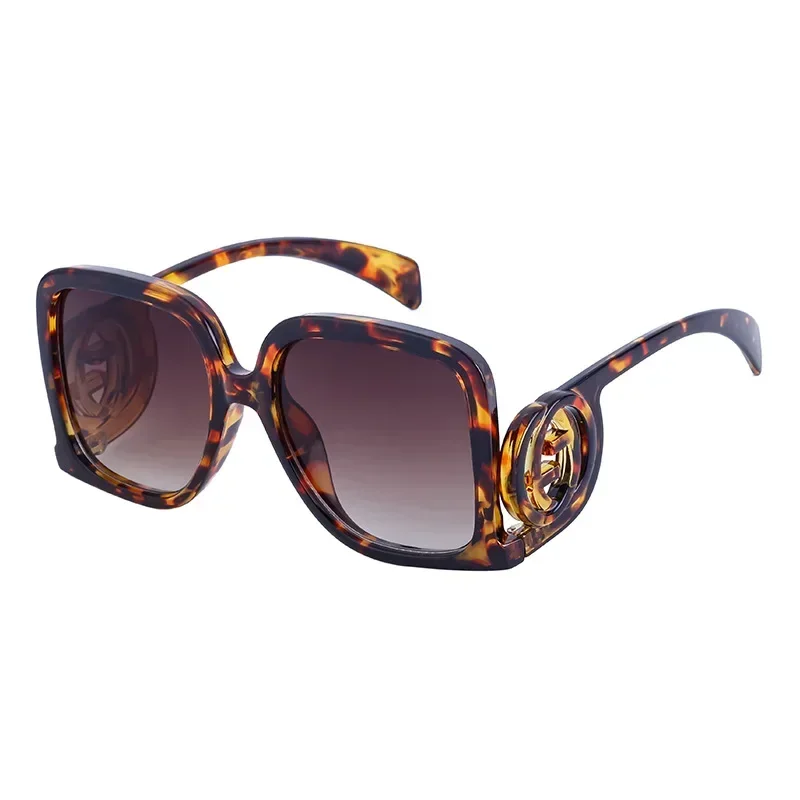 Gafas de sol de estilo único de gran tamaño a la moda para mujer, gafas de sol con montura de plástico, gafas de sol cuadradas de diseñador de marca de lujo para mujer