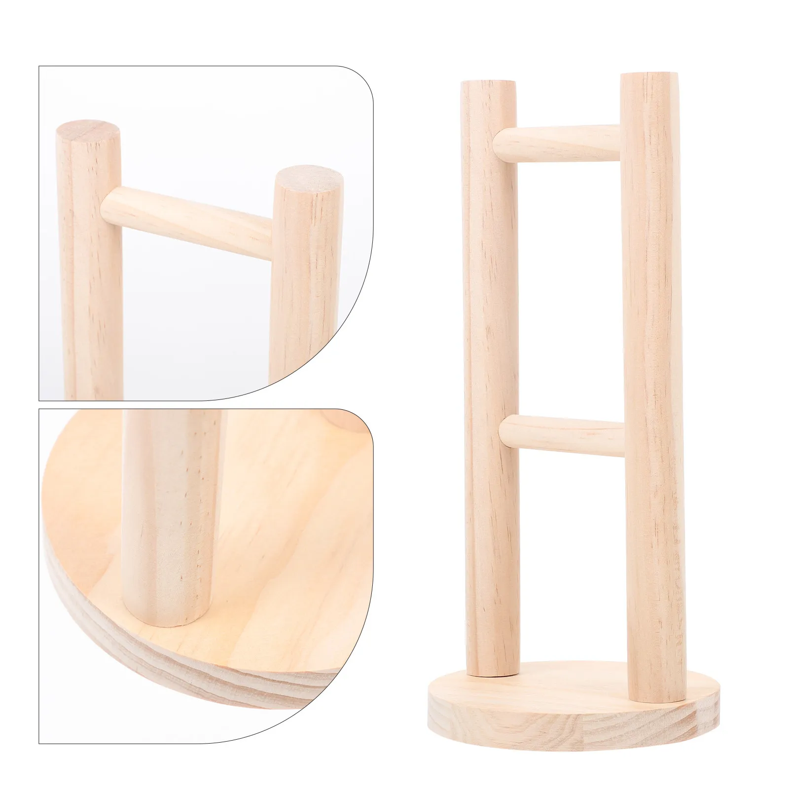 Real Wood Headset Stand Sturdy Professional Curved Headphone Desk Stand for Gaming Setup Home Office Desktop Organizer Earpiece