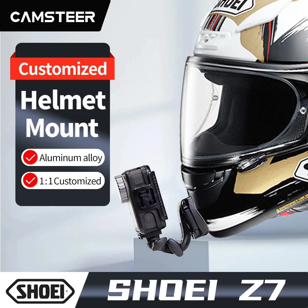 For Shoei Z7 NXR RF1200 Helmet Chin Mount For GoPro Max Hero12 11 10 9 Insta360 X4 X3 Ace pro DJI Action 3/4 Camera Accessories