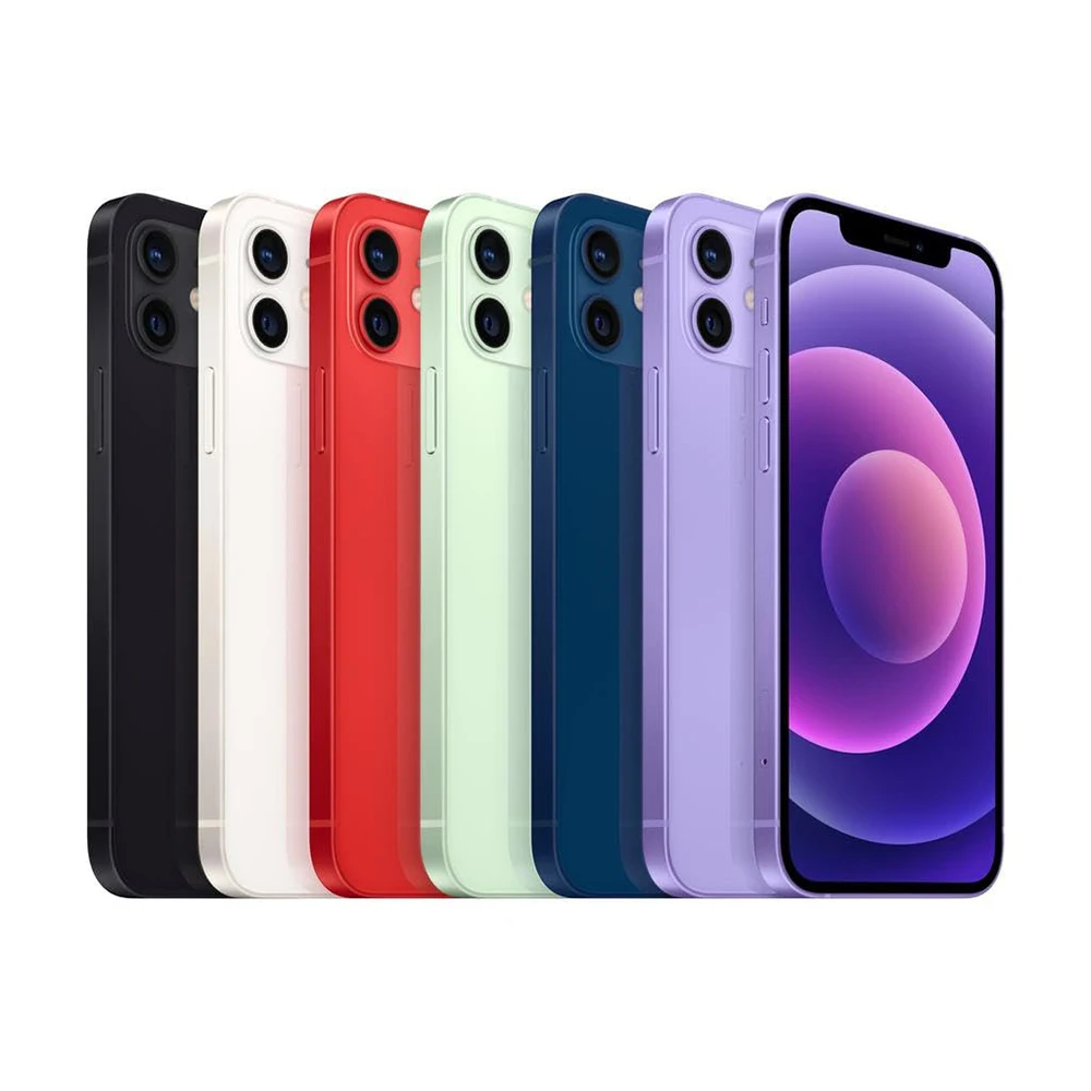 هاتف Apple iPhone 12 5G الذكي المجدد بشريحة OLEDA14 Bionic مقاس 6.1 بوصة بدقة 12 ميجابكسل لهاتف iPhone 12 الذكي NFC Face Unlock 30 إطارًا في الثانية