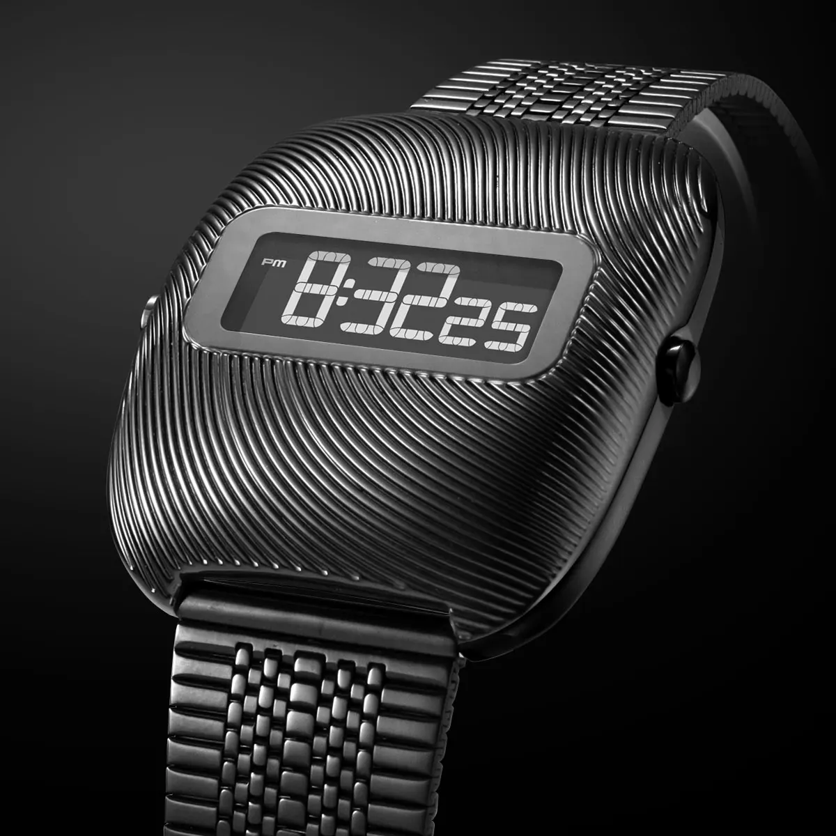 MEGIR Sports Digital Watch with Electronic Movement Stainless Steel Strap Fashion Simple Retro Style Wristwatch Square Dial