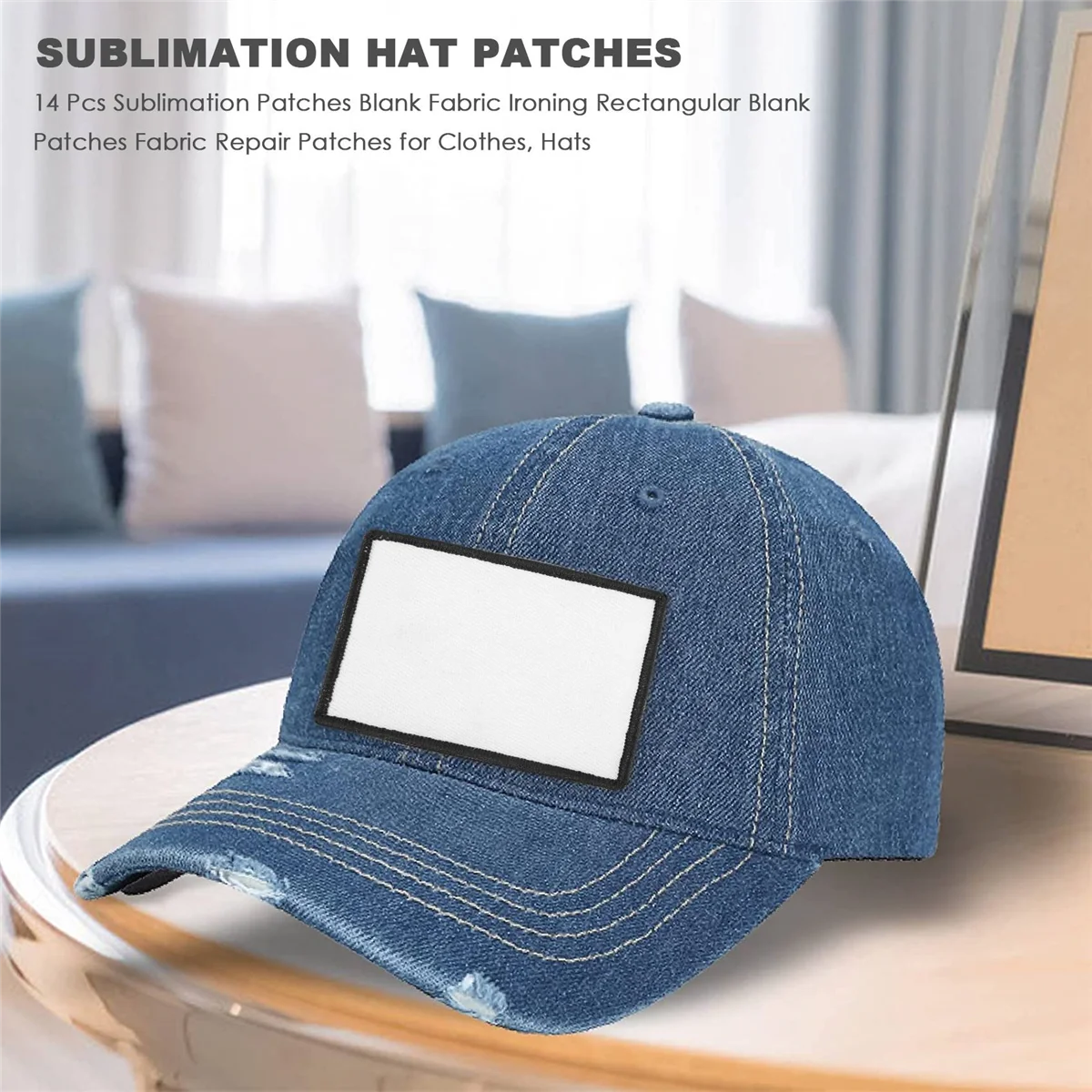 Parches rectangulares de sublimación para planchar en blanco, parches de reparación de tela para ropa, sombreros, 14 piezas