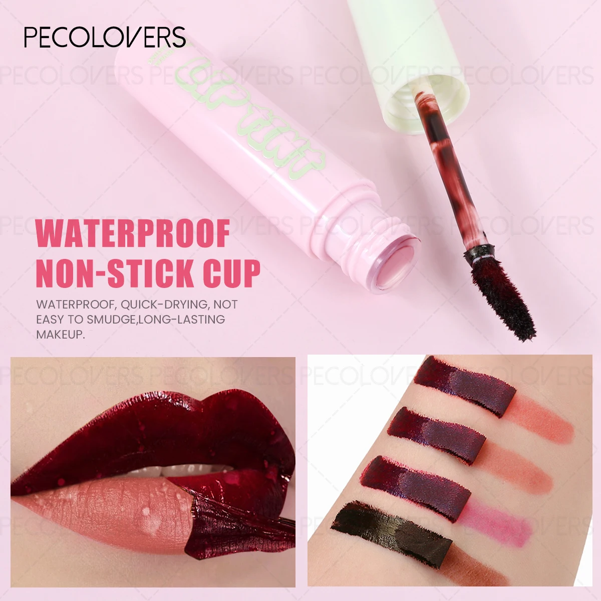 Lucidalabbra Impermeabile a Lunga Durata, Tinta Labbra Opaca, Lip Stain Peel-off