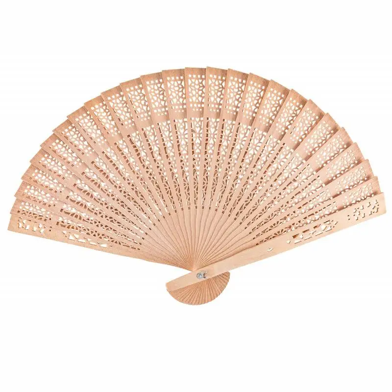 Chinese Style Hand Fan Foldable Wooden Sandalwood Scented Foldable Hand Fan Foldable Hand Fan Wedding Favors Baby Shower