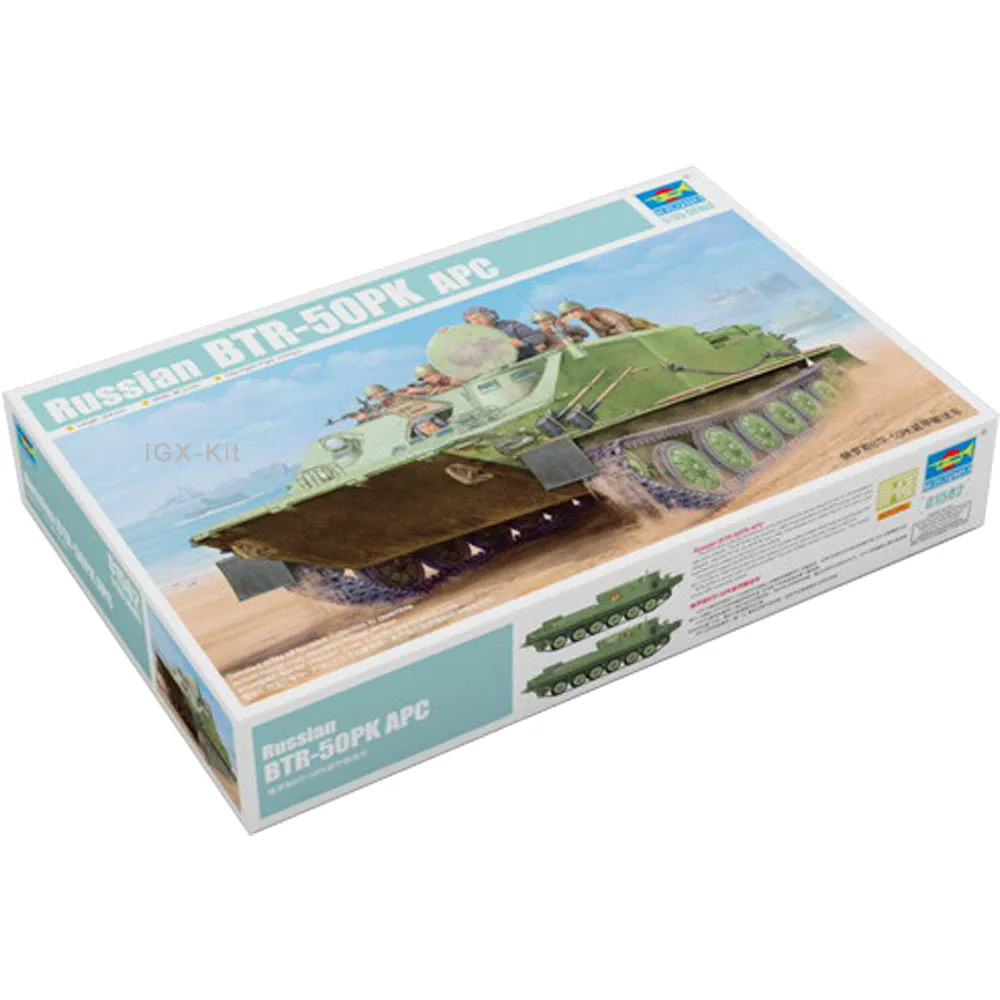 

Trumpeter 01582 1/35 Russian BTR50 BTR-50PK Amphibious Armored Personnel Carrier APC Plastic Assembly Model Toy Building Kit