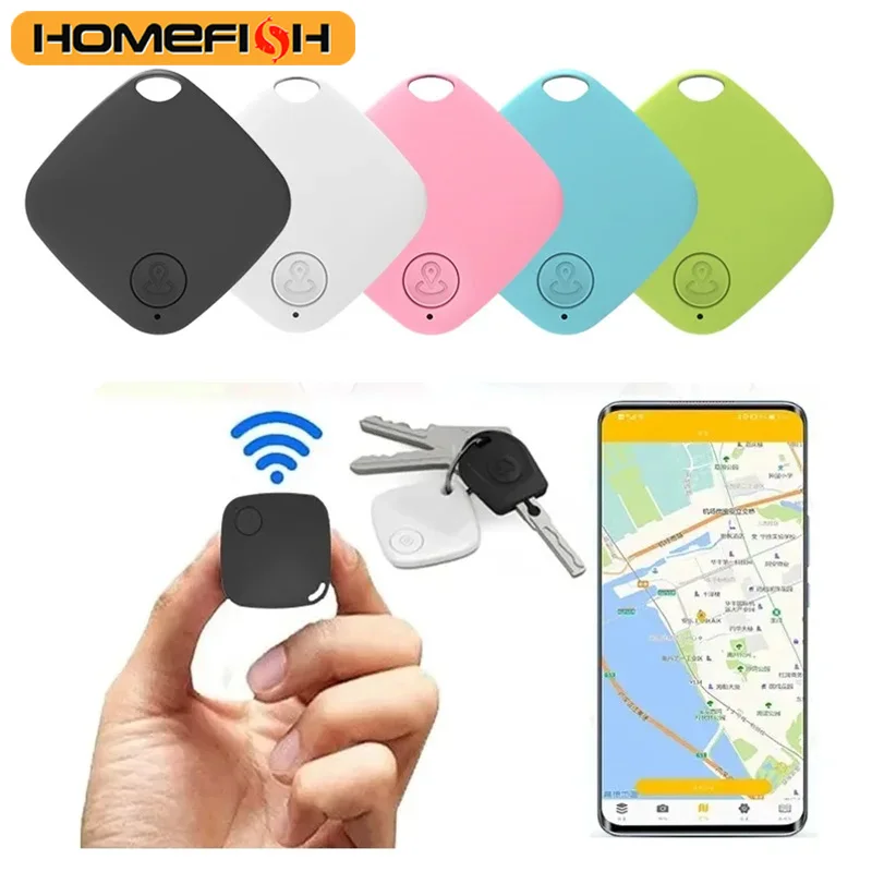 

HOMEFISH Mini Bluetooth 5.0 Tracker AntiLost Device Round Pet Kids Bag Wallet Tracking Smart Finder Locator