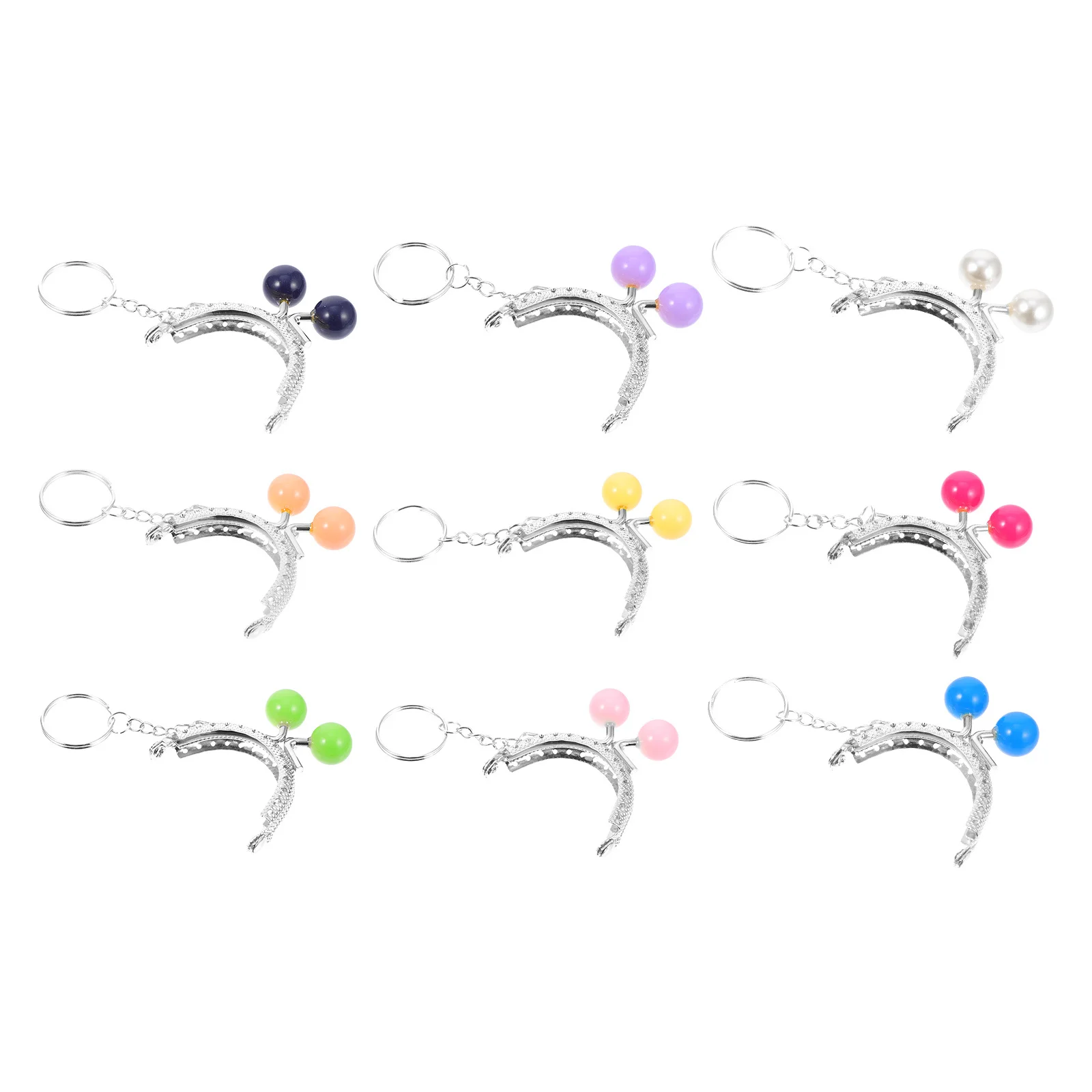 

9Pcs Delicate Bag Clasps Purse Frame DIY Handbag Lock Accessories Lightweight Sturdy Titanium Alloy Handmade Clutch