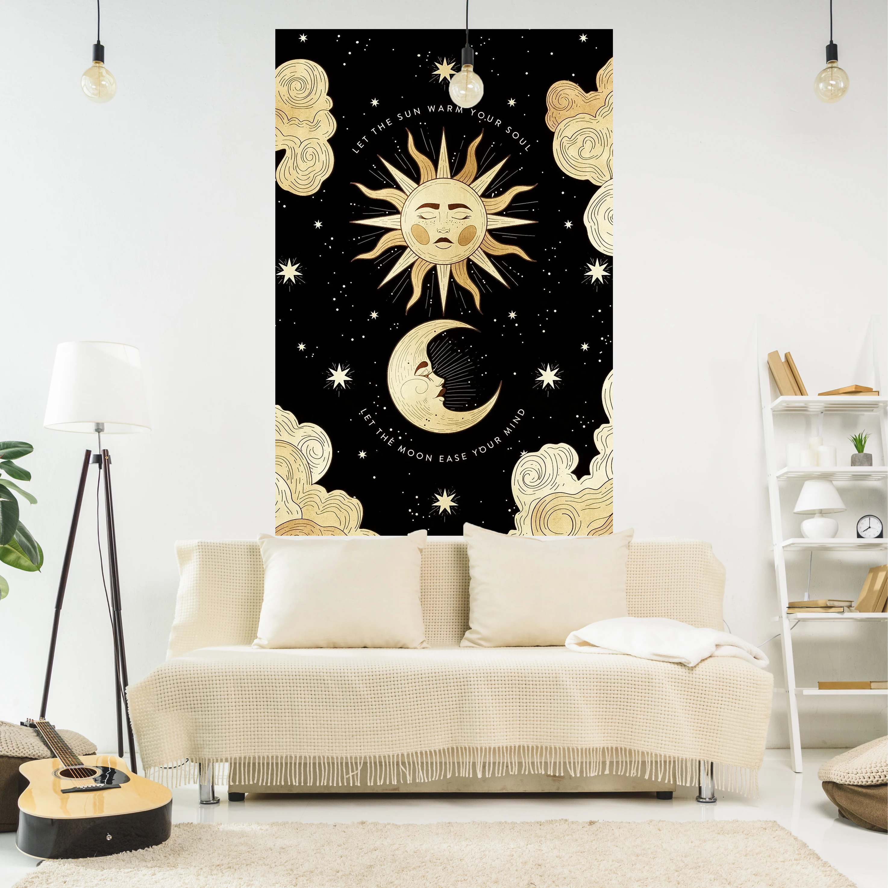 

Mandala Tapestry Sun And Moon Tarot Printed Wall Hanging Art Aesthetics Carpets Bedroom Or Home For Decoration