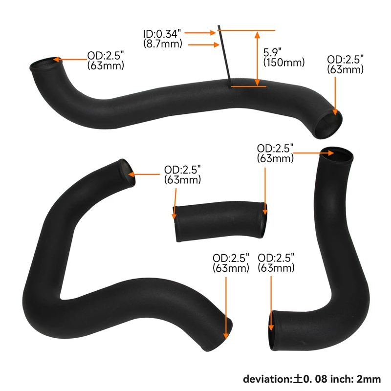 Intercooler Piping Kit Fit For Nissan Skyline R32 R33 R34 RB20DET RB25DET 1989-2001