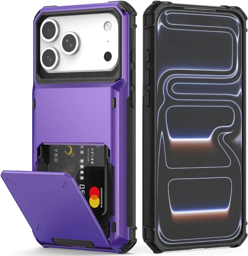 Hülle für iPhone 18 Pro Max 17 16 Pro Max 15 14 13 12, robuste Brieftaschenhülle mit verstecktem Klappschlitz, schützende harte Rückseite, Coque Fundas – Detail 9