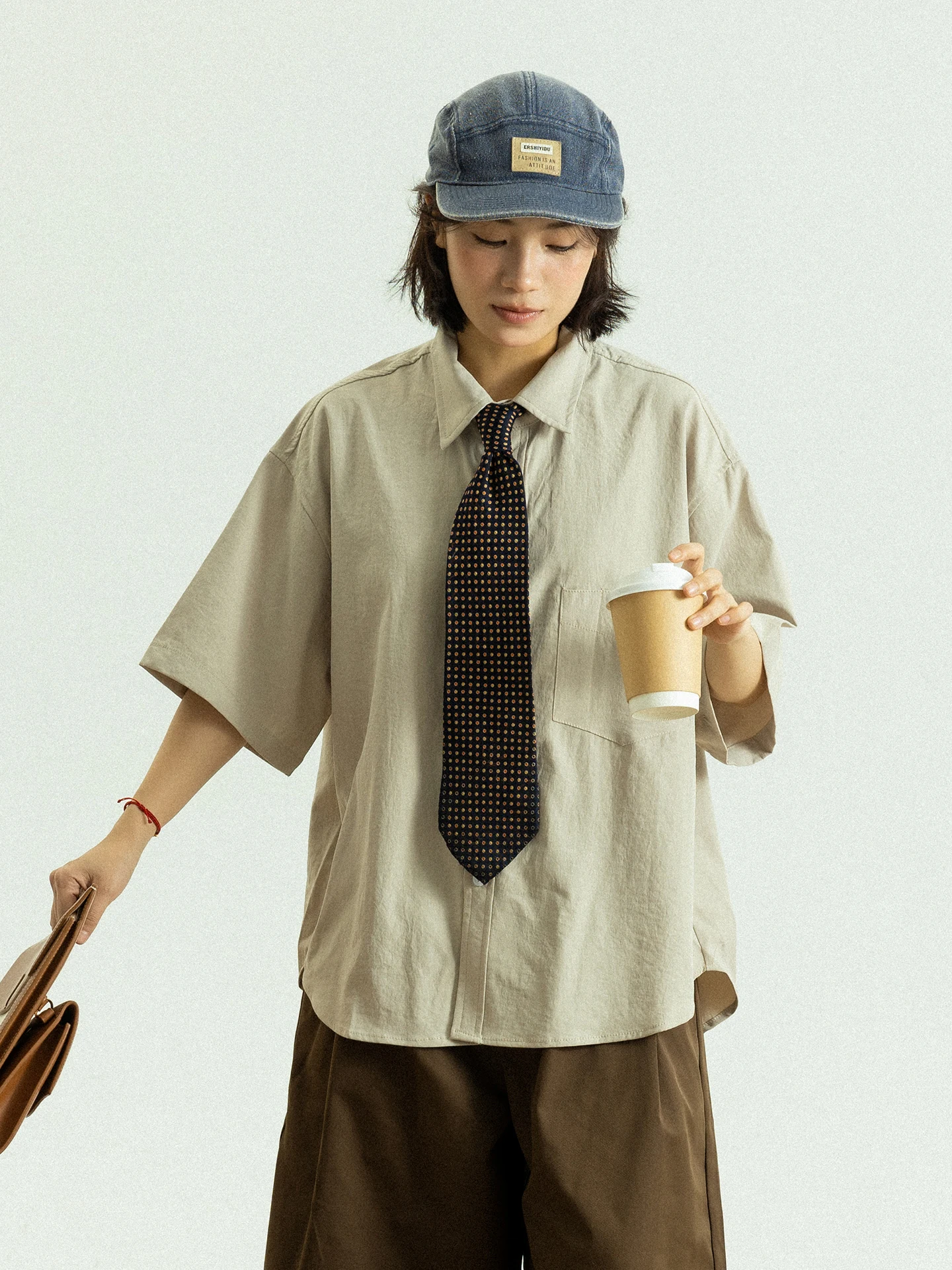 

GoodNorth Japanese Sle Loose Svel irt Lightweight Casual Women's Loose Fit Summer irt Polyester Fiber oulder-Le...