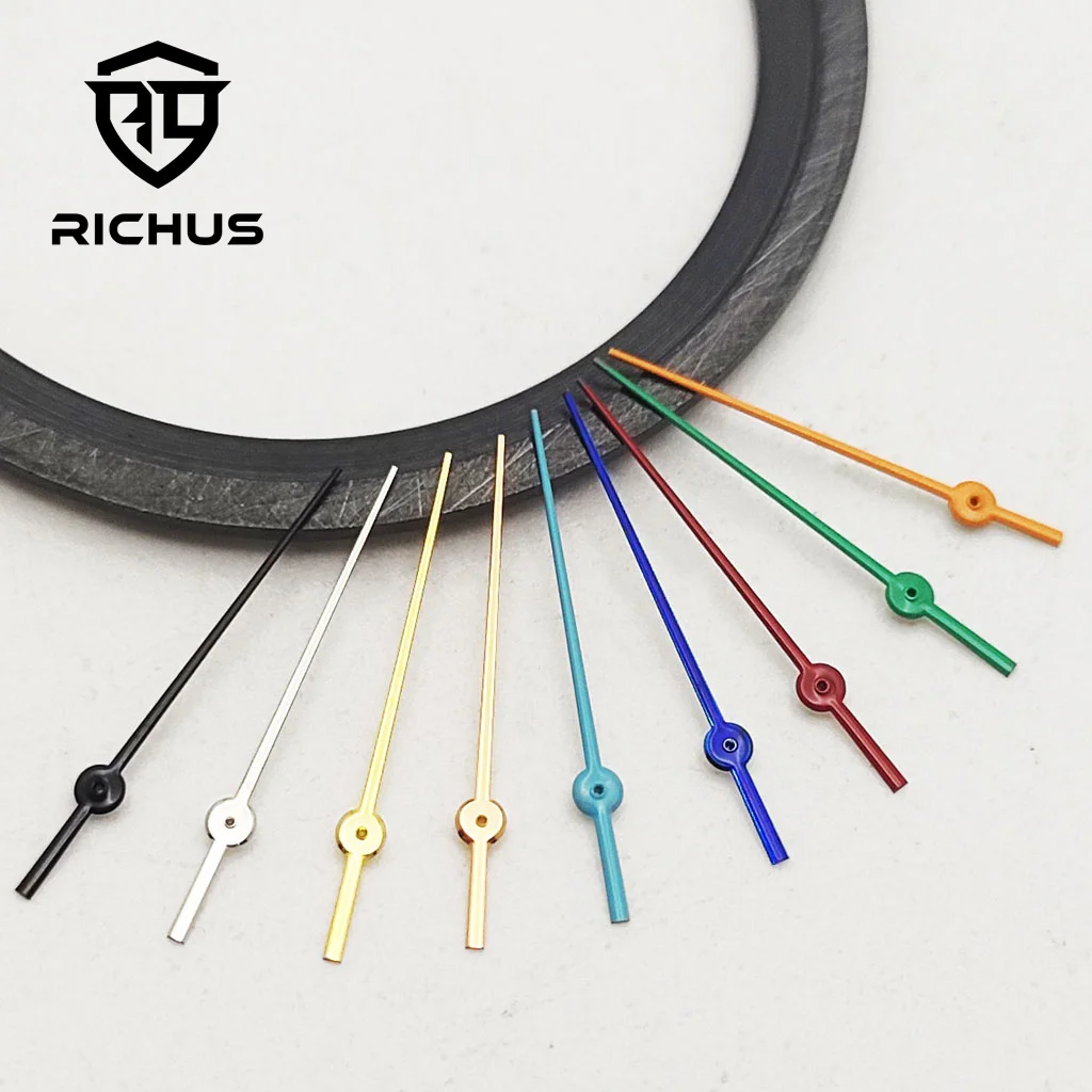 Manecillas de reloj RICHUS plateadas/doradas/oro rosa/negras/azules compatibles con movimiento NH34 NH35 NH36 ETA2824 2836 Miyota8215-DG