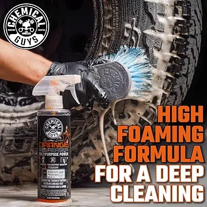 

Chemical Guys Signature Series Orange Degreaser Spray - Heavy Duty All Purpose Cleaner for Engines, Tires, Undercarriages, Tools