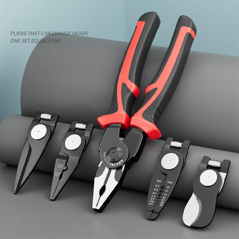 Delixi Multifunctional Pliers Tiger Pliers Wire Stripping Pliers Electrician Specific Wire Cutting Pliers Wire Pressing Pliers