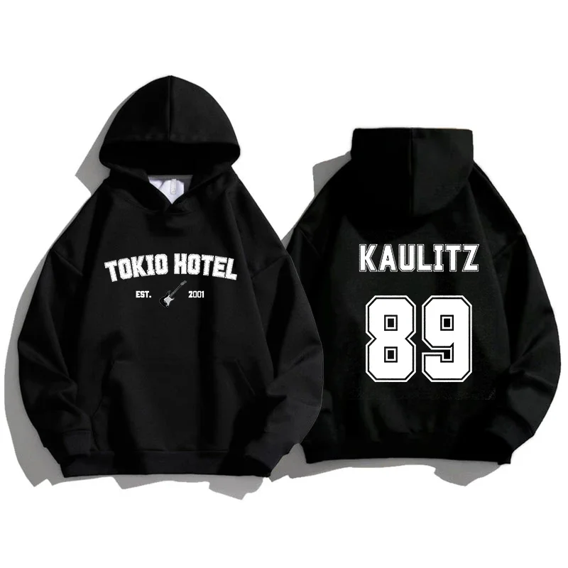 Kaulitz sweatshirt printed men's and women's casual fashion long sleeved sportswear women's pullover hooded shirt oversized unis