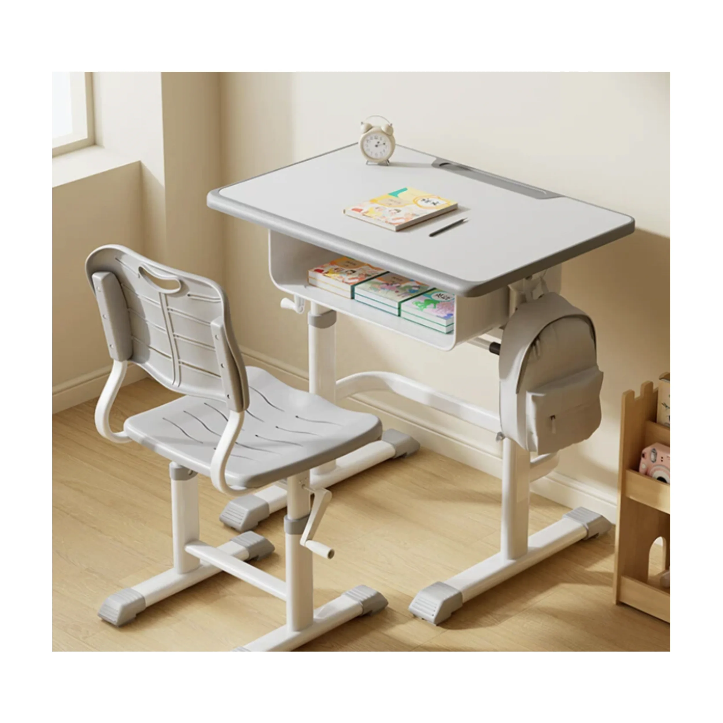 

Children Study Table for Home Height Adjustable School Students Training Writing Desk School Desks and Chairs Set