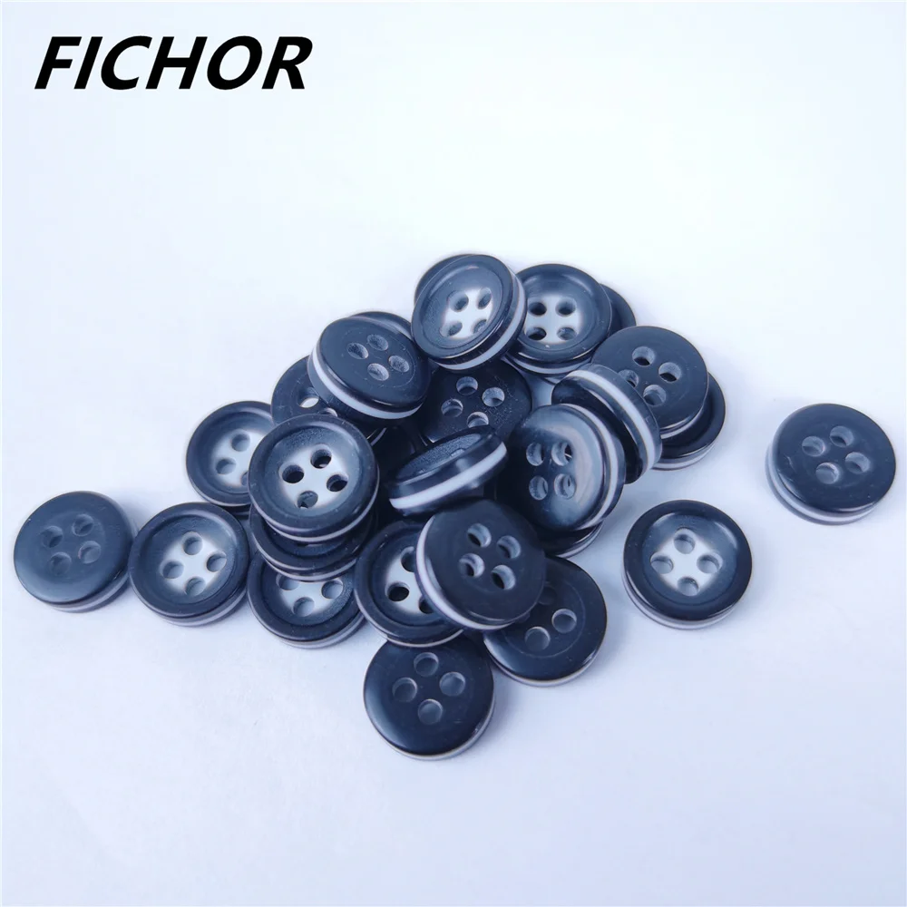 30/50pcs 10mm 4 Holes White Black Buttons Handmade Decorative Button for Apparel DIY Sewing Accessories Plastic Buttons