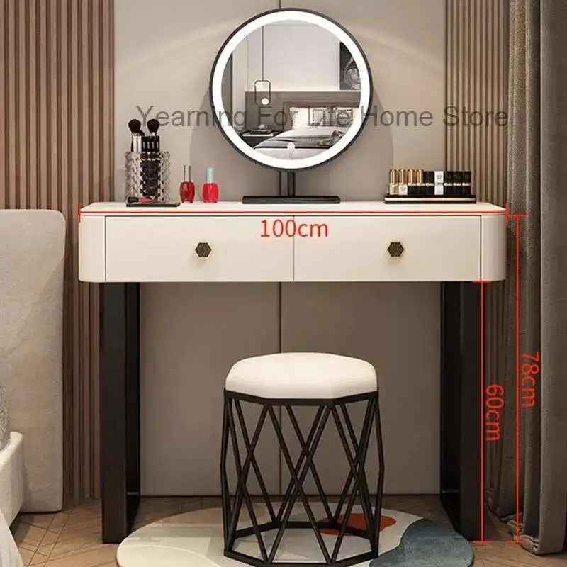 

Creative Show Dressing Table Standing Korean Console Mid Century Villa Balcony Women Office Comoda Pra Quarto Home Furniture