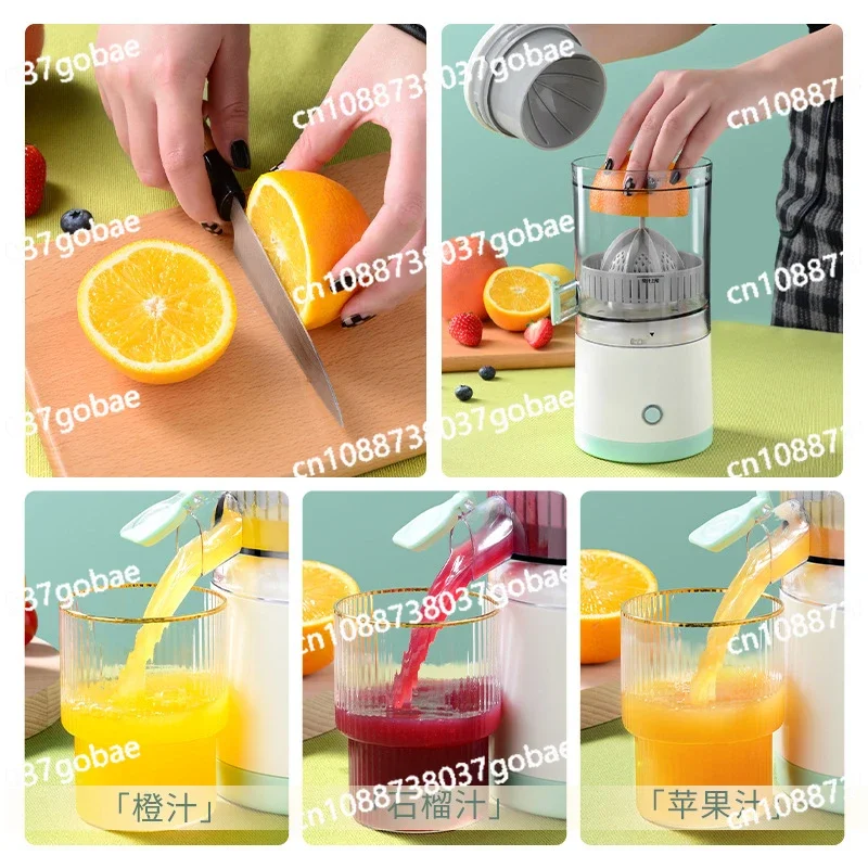 Spremiagrumi portatile multifunzionale Macchina per frutta domestica Ricarica USB Separatore visivo di succo Spremiagrumi