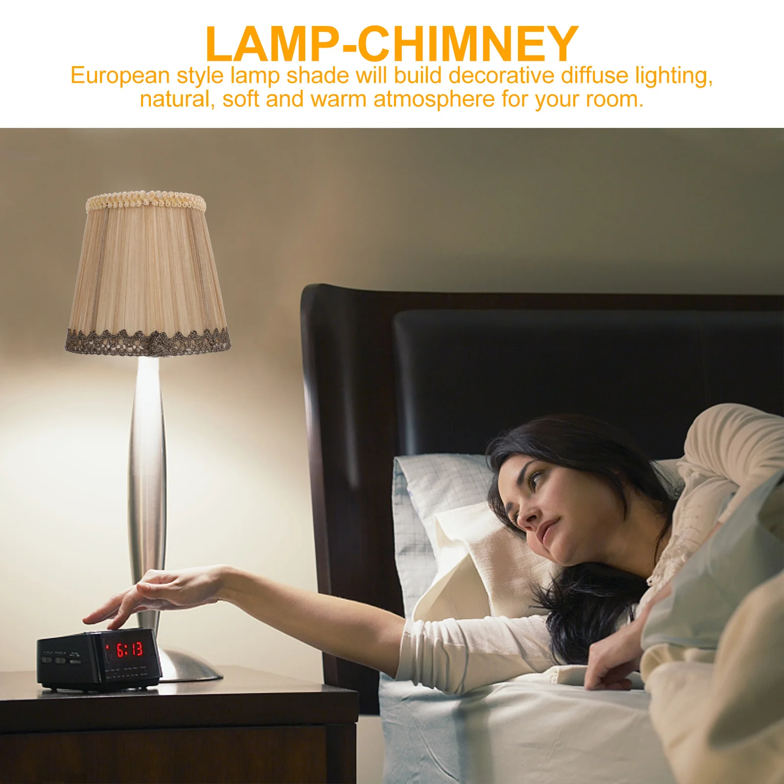 

1Pcs European Style Ceiling Lamp Shade Durable Practical Decorative Indoor Wall Hanging Light Cover for Bedroom