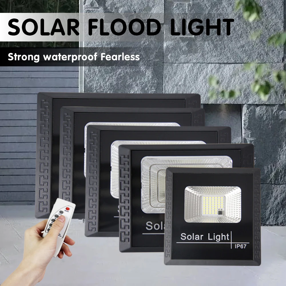 

Garden Light Solar Led Solar Powered Streetlight Led Spotlight Waterproof Remote Control 50W-300W Garage Courtyard Night Light