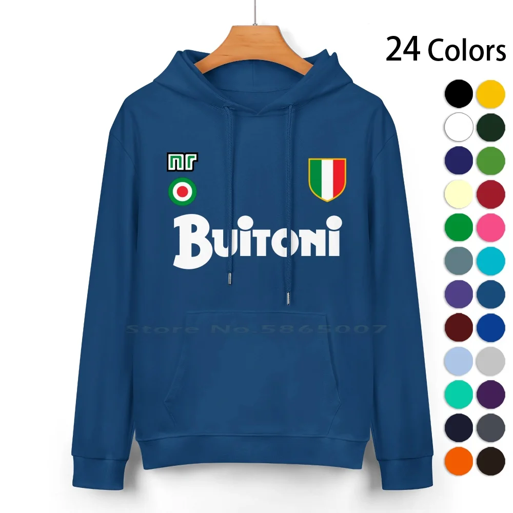 Napoli 1987 Pure Cotton Hoodie Sweater 24 Colors Naples Maradona Argentina Scudetto Italy Magica 1926 Ssc Napoli Buitoni Diego